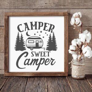 Camper Sweet Camper Hand-crafted sign